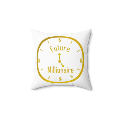 Future Millionaire Square Pillow - Motivational Home Decor